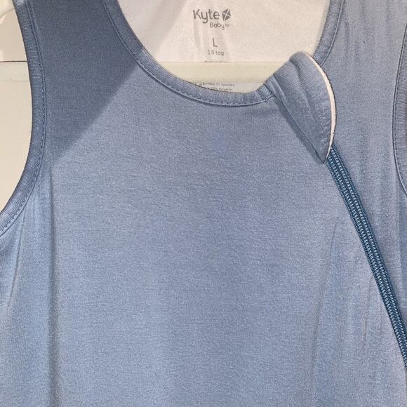 KYTE BABY Sleep Bag Sack 1.0 Tog Blue Large 18-36 Bamboo Zip Insulated Swaddle - Picture 2 of 6